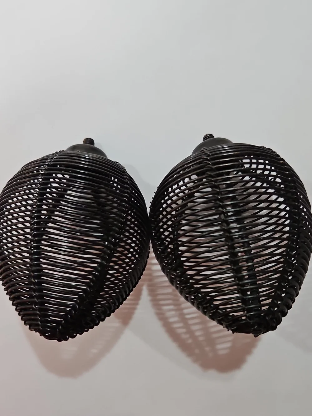 Pottery Barn Hand-Made Black/Bronze Wire Finials NWOT